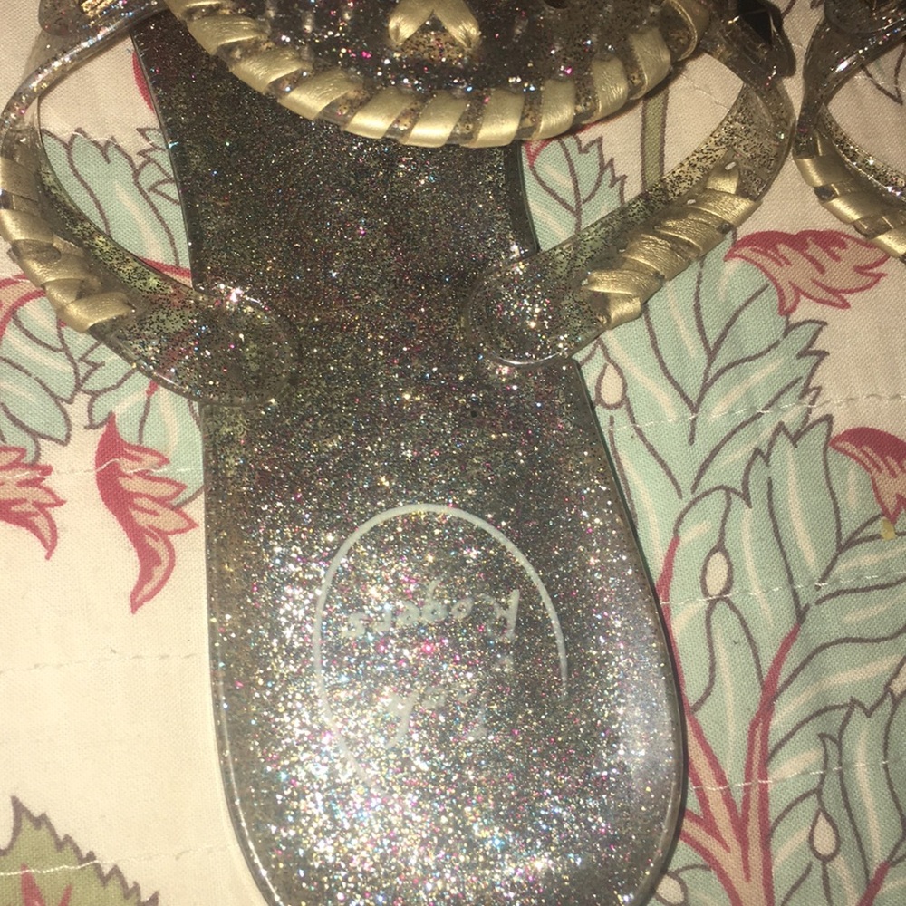 Jack rogers glittery sandals